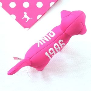 VS PINK Dog Neon Pink Neoprene plush 1986